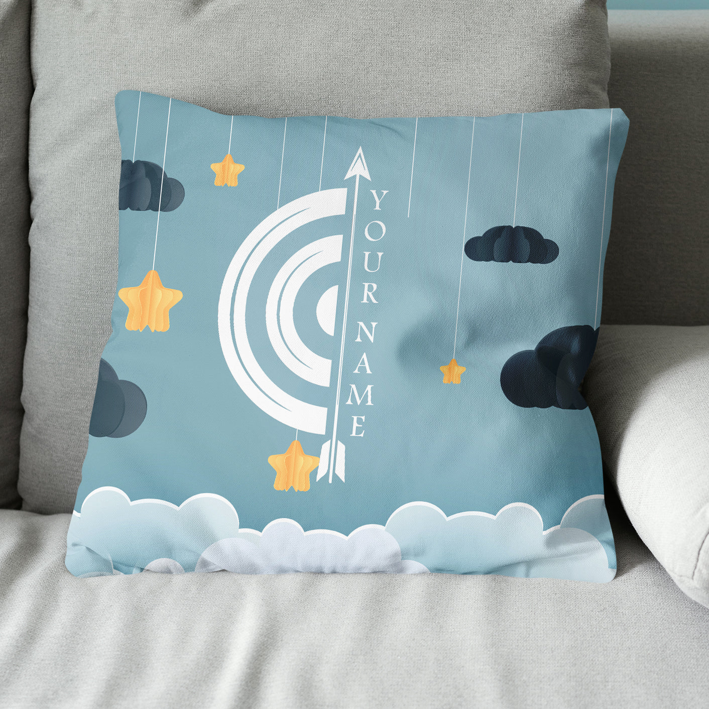 Personalized Funny Clound Archery Target Pillow, Decorative Throw Pillow TDM0754