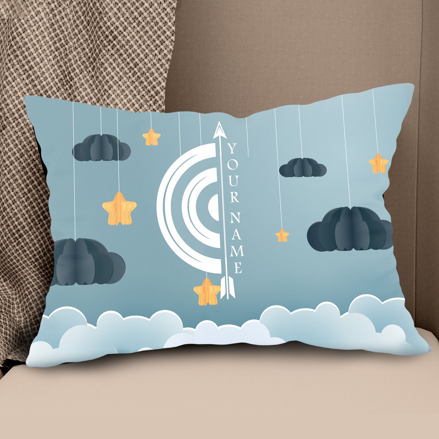 Personalized Funny Clound Archery Target Pillow, Decorative Throw Pillow TDM0754