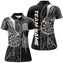 Load image into Gallery viewer, Personalized Black Break Glass 3D Darts Shirts For Women Custom Dart League Shirts Best Darts Jersey TDM2275