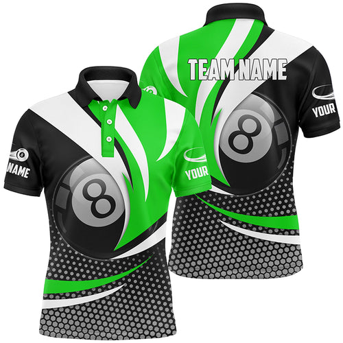 Personalized  8 Ball Billiard Green Version 3D Polo Shirts For Men Best Custom Gifts For Pooler TDM0153