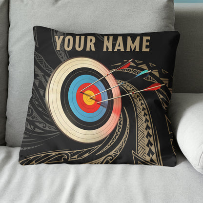 Personalized Archery 3d Target Tribal Pattern Pillow, Best Pillows Gifts TDM0785
