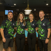 Load image into Gallery viewer, Green Luckiest Shamrock 8 Ball Billiard Shirt For Men Custom St Patrick Day Pool Team Jersey TDM5778