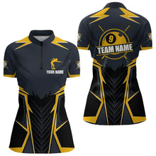 Load image into Gallery viewer, 9 Ball Billiard Jerseys For Women Custom Polo &amp; Quarter-Zip Billiard Team Shirts, 9 Ball Pool Shirt TDM3615