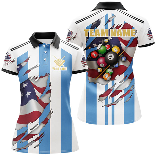 Grunge US Argentina Flag 3D Billiard Balls Pool Shirts For Women Custom Patriotic Billiard Jerseys TDM2074