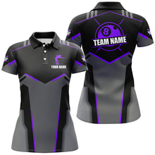 Load image into Gallery viewer, Billiard Jerseys For Women Custom Polo &amp; Quarter-Zip Billiard Shirts, Team Pooler Short Sleeve|Purple TDM2325