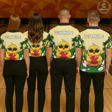 Load image into Gallery viewer, Custom Cute Chicken Summer Bowling Shirts For Men, Funny Bowling Team Jersey Polo &amp; 1/4 Zip TDM6591