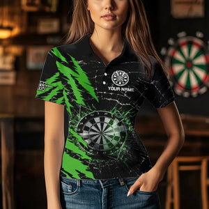 Black And Purple Darts Board Break Glass Custom Dart Shirts For Women, Darts Team Shirts Dart Jerseys TDM3495