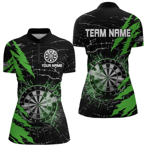 Black And Purple Darts Board Break Glass Custom Dart Shirts For Women, Darts Team Shirts Dart Jerseys TDM3495