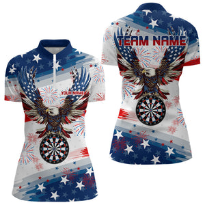 Personalized American Flag Eagle Dart Shirts For Women Custom Pride Patriotic Team Dart Jerseys TDM3321