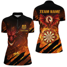 Load image into Gallery viewer, Personalized Dragon Dartboard Fire Flame Women Darts Shirts Custom 3D Darts League Team Jerseys TDM1700