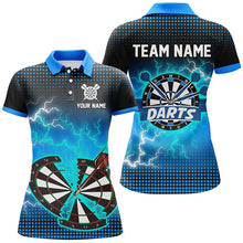 Load image into Gallery viewer, Funny Blue Crack Dartboard Thunder Lightning 3D Printed Custom Women Darts Shirts Darts Team Jerseys TDM1917