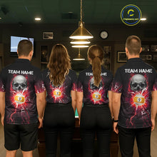 Load image into Gallery viewer, Red 8 Ball &amp; 9 Ball Skull Billiard Shirt For Women Custom Glass Break Pool Team Jersey Polo, 1/4 Zip TDM5973
