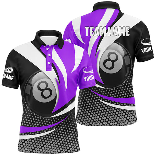 Personalized 8 Ball Billiard Purple Version 3D Shirts For Men Best Custom Gifts For Pooler TDM1542
