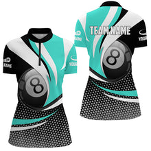 Load image into Gallery viewer, Personalized 8 Ball Billiard Turquoise Version 3D Shirts For Women Best Custom Gifts For Pooler TDM1543