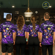 Load image into Gallery viewer, Purple Thunder Lightning Pool Balls Billiard Shirt For Women Custom Billiard Jersey Polo &amp; 1/4 Zip TDM6452
