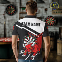 Load image into Gallery viewer, Personalized Bull Darts Jersey For Men Custom Darts Team Shirt Polo &amp; Quarter Zip | Red TDM6236