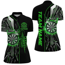 Load image into Gallery viewer, Personalized Green Break Glass 3D Darts Shirts For Women Custom Dart League Shirts Best Darts Jersey TDM2151
