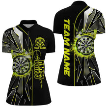 Load image into Gallery viewer, Personalized Yellow Break Glass 3D Darts Shirts For Women Custom Dart League Shirts Best Darts Jersey TDM2152