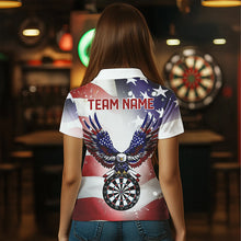 Load image into Gallery viewer, Personalized American Flag Eagle Darts Shirts For Women Custom Pride Patriotic Dart Jerseys TDM2665