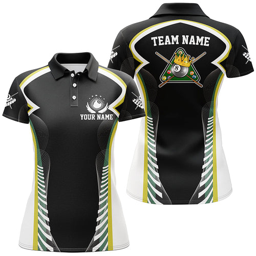 Personalized Billiard 8 Ball Pool Polo Shirts For Women Custom Billiard Apparel Clothing For Player TDM0685