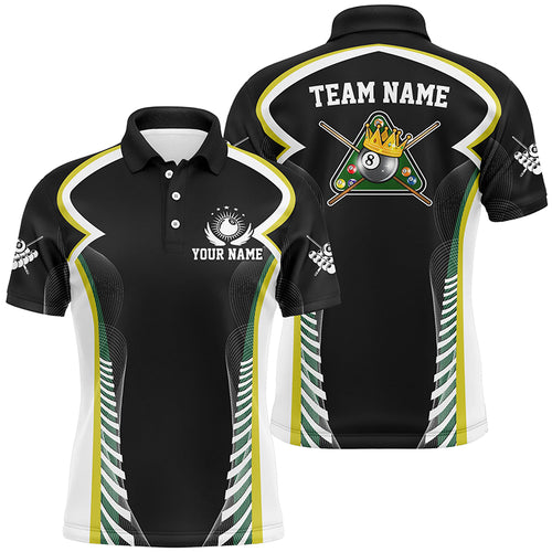 Personalized Billiard 8 Ball Pool Polo Shirts For Men Custom Billiard Apparel Clothing For Player TDM0685