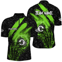 Load image into Gallery viewer, Personalized Green 8 Ball Pool Fire And Claw Hand Custom Men Billiard Shirts, Billiard Pool Jerseys TDM1745