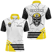 Load image into Gallery viewer, Funny Skull 9 Ball Grunge Crack Custom Billiard Shirts For Men, 9 Ball Team Shirts Pool Jerseys TDM2451