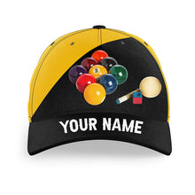 Load image into Gallery viewer, Personalized 9 Ball Pool Billiards Hats Custom Name 3D Billiard Classic Caps For Pool Player TDM1061