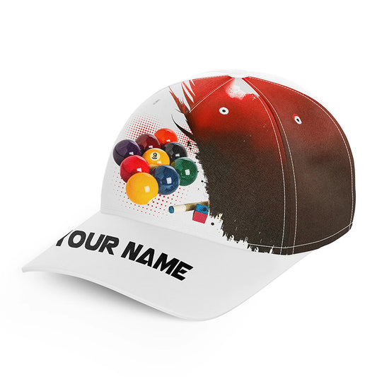 Personalized 9 Ball Pool 3D Printed Billiard Baseball Caps, Top Hat Billiard For Pool Player TDM2154