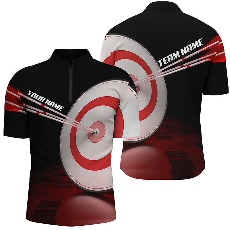 Personalized Archery 3d Target Men Quarter-Zip Shirts Best Archery Shirts Gifts For Player TDM0509