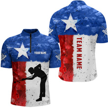 Load image into Gallery viewer, Personalized Texas Flag Billiard Shirts For Men Player Custom Patriotic Texas Billiard Jerseys TDM1784