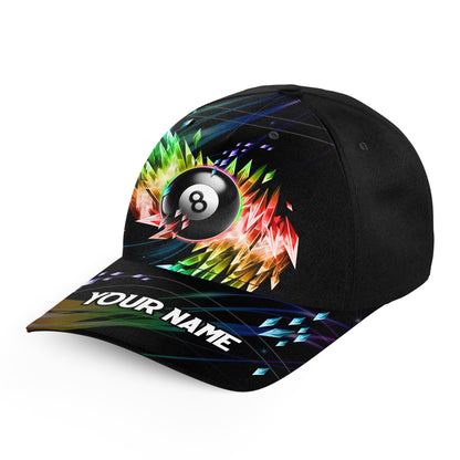 Personalized Colorful Frozen Ice Billiard Hats Custom Adjustable 3D Billiard Baseball Caps For Pooler TDM1432