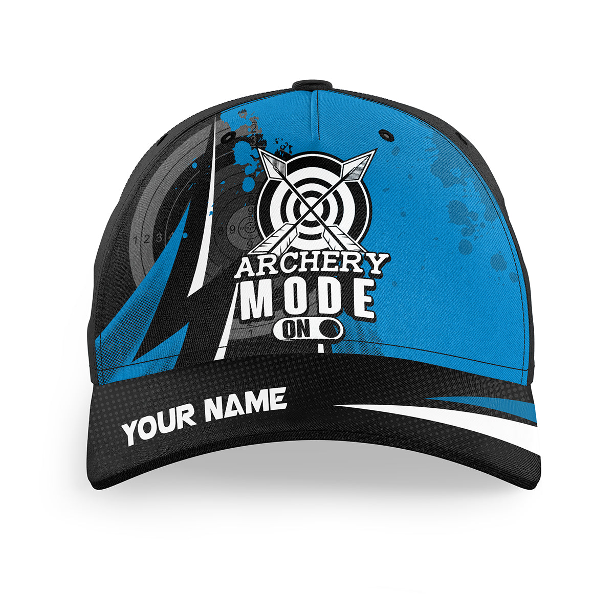 Personalized Blue Jerseys 3D Full Printed Archery Hats, Custom Baseball Archery Caps For Men And Women TDM0721