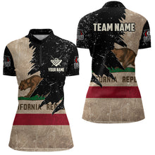 Load image into Gallery viewer, Personalized Retro California Flag Women Billiard Pool Shirt Custom Patriotic Billiard Jerseys TDM2065