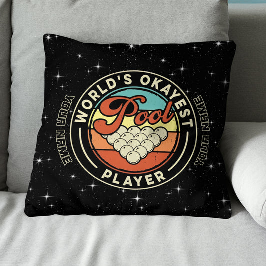 Funny Billiard Games Custom Vintage Pillow, Billiards Decorative Pillows TDM0768