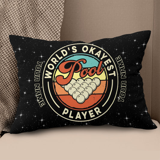 Funny Billiard Games Custom Vintage Pillow, Billiards Decorative Pillows TDM0768