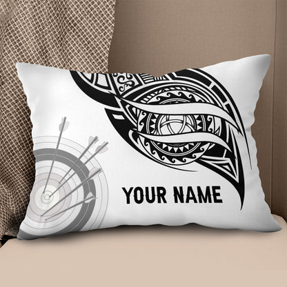 Custom Black White Archery Target Pillow, Archery Throw Pillows Gifts TDM0796
