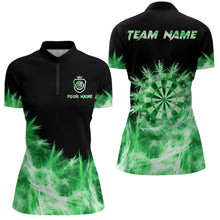 Load image into Gallery viewer, Icy Green Light Womens Darts Polo &amp; Quarter Zip Shirts Custom Dart Shirts For Team Darts Jerseys TDM2578