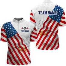 Load image into Gallery viewer, American Flag Eagle 8 Ball Billiard Shirts For Men Custom Pride Patriotic Team Billiard Jerseys TDM3305