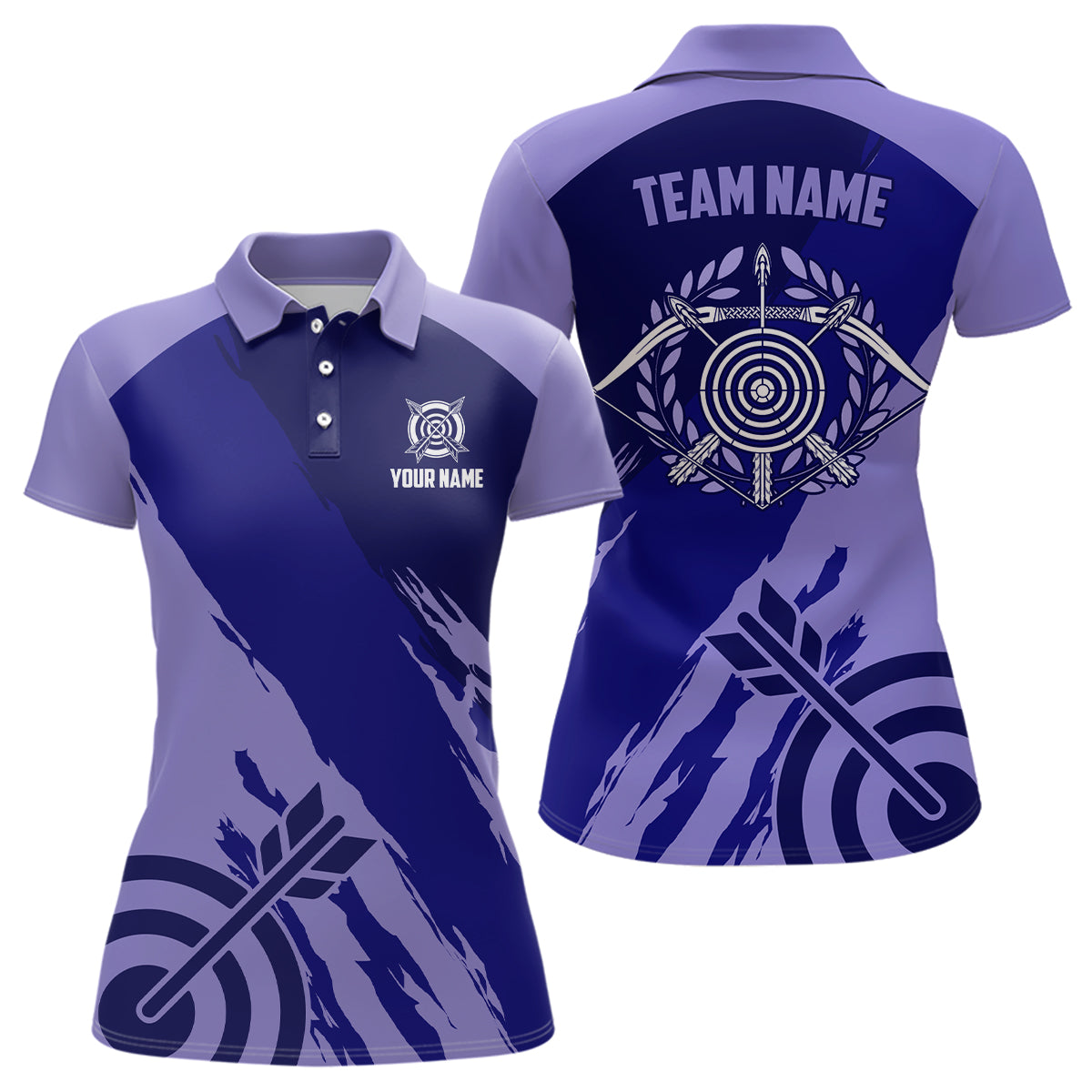 Personalized Purple Jerseys Archery Women Polo Shirts Custom Archery Target Shirts, Archery Jerseys TDM0634