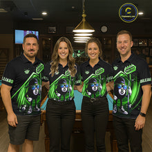 Load image into Gallery viewer, Green Funny 8 Ball Billiard Shirt For Men Custom Pool Team Shirt, Billiard Jersey Polo &amp; 1/4 Zip TDM5833