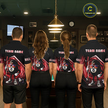 Load image into Gallery viewer, Red Funny 8 Ball Billiard Shirt For Women Custom Pool Team Shirt, Billiard Jersey Polo &amp; 1/4 Zip TDM5645