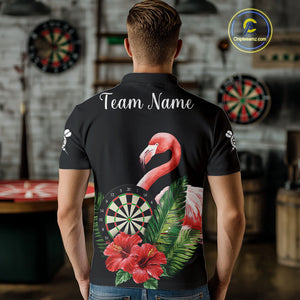 Personalized Tropical Flamingo Darts Shirt For Men, Funny Darts Jerseys Custom Darts Gifts TDM4327