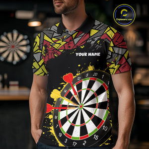 Personalized Graffiti Dart Shirt For Men Custom Funny Darts Jersey Team Polo & Quarter Zip TDM4217