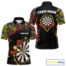 Load image into Gallery viewer, Personalized Graffiti Dart Shirt For Men Custom Funny Darts Jersey Team Polo &amp; Quarter Zip TDM4217