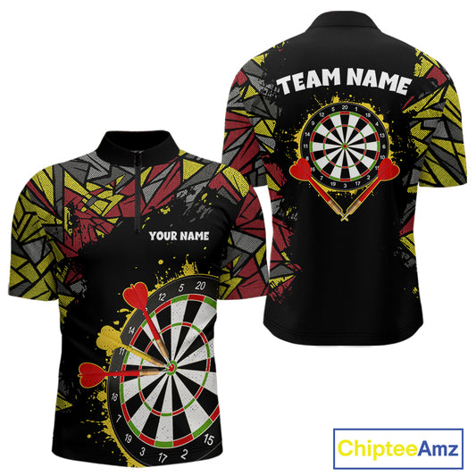 Personalized Graffiti Dart Shirt For Men Custom Funny Darts Jersey Team Polo & Quarter Zip TDM4217