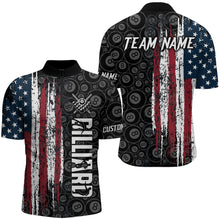 Load image into Gallery viewer, Retro American Flag 8 Ball Pool Billiard Shirts For Men Custom Team Patriotic Billiard Jerseys TDM3295