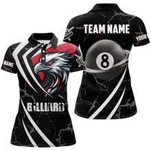Load image into Gallery viewer, Personalized 8 Ball Pool Eagle Women Billiard Shirts Custom Red And Black Team League Billiard Jersey TDM1937