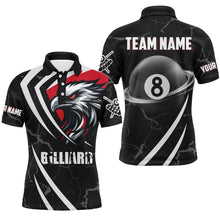 Load image into Gallery viewer, Personalized 8 Ball Pool Eagle Men Billiard Shirts Custom Red And Black Team League Billiard Jersey TDM1937