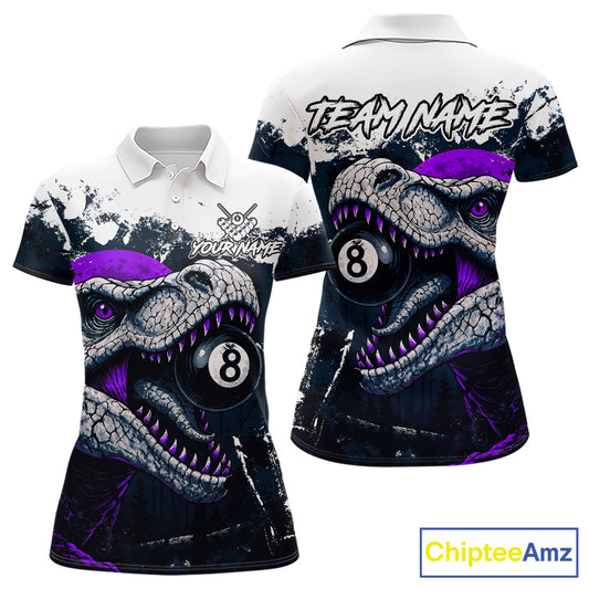 Personalized Sauropod 8 Ball Billiard Shirt For Women Custom Billiard Team Shirt, Pool Jersey|Purple TDM4768